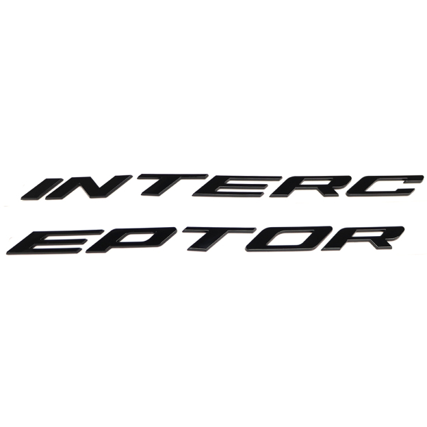 2014-2019 Explorer Interceptor Front Hood Letters ABS Gloss Black Ford 3D Raised Stickers Decals