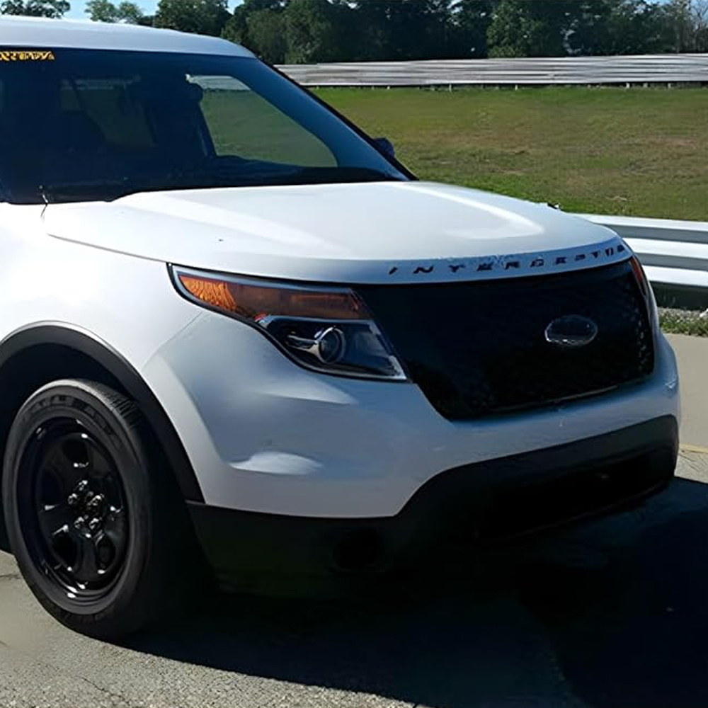 2014-2019 Explorer Interceptor Front Hood Letters ABS Gloss Black Ford 3D Raised Stickers Decals