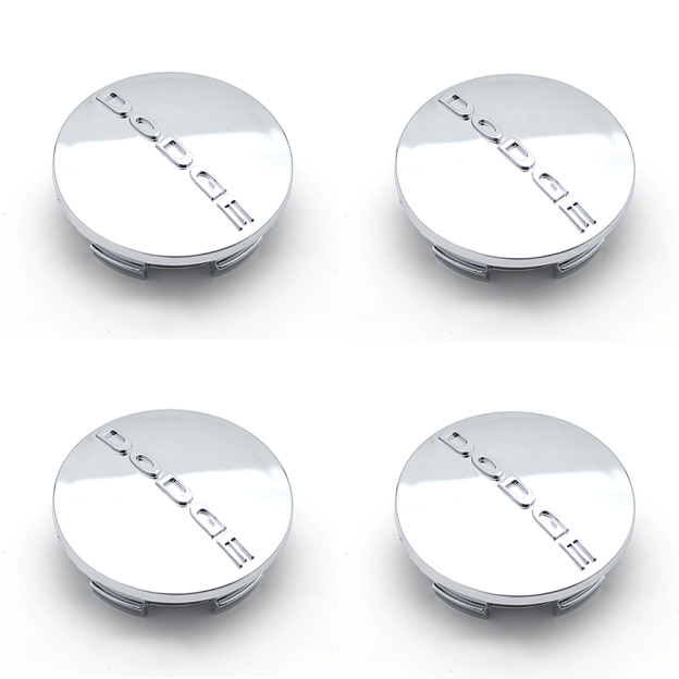 4Pcs 2005-2020 Dodge Letter ABS Wheel Center Caps Gloss Silver 1SK35DX8AA