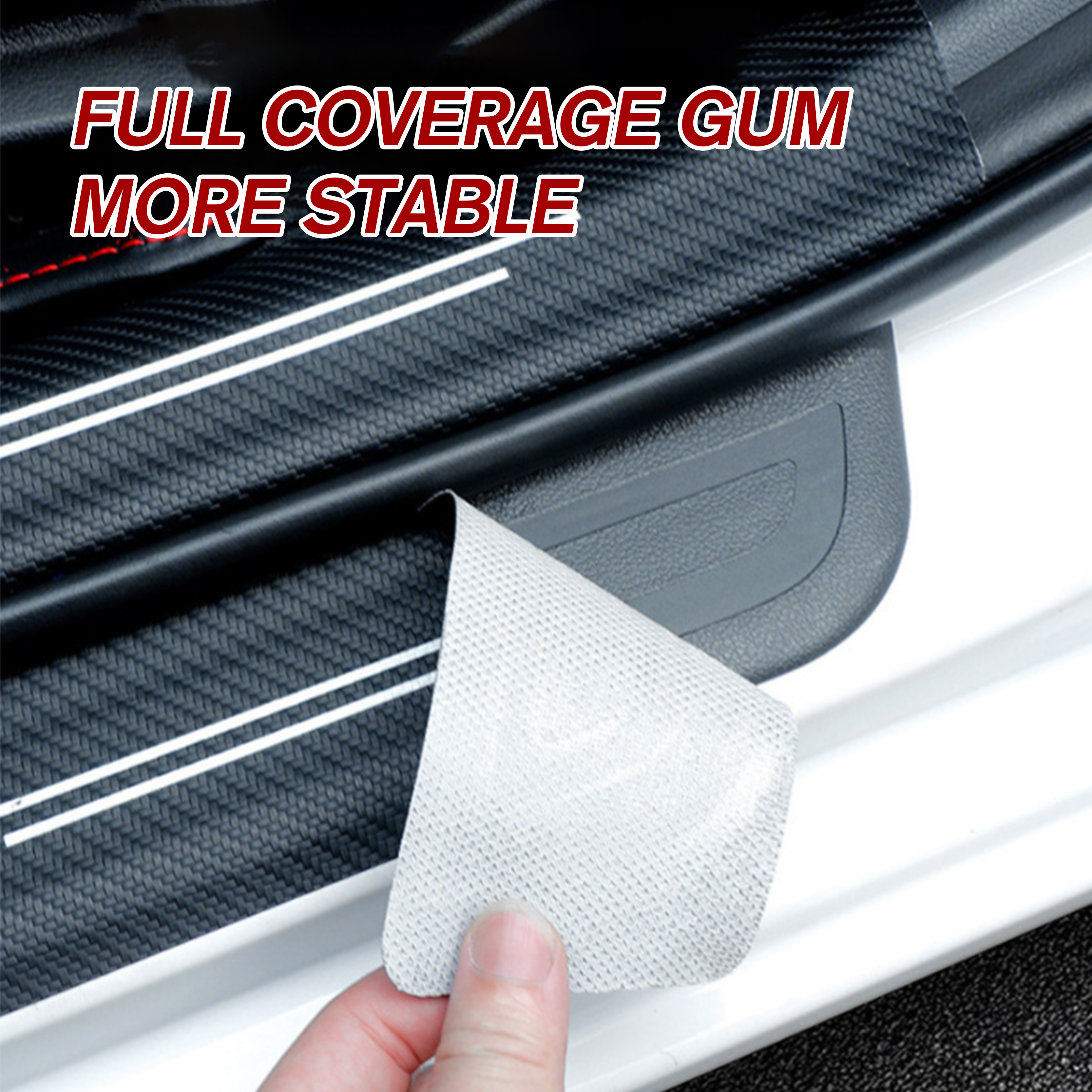 12Pcs Silverado 1500 2500HD 3500HD Carbon Fiber Door Sill Plate Step Scuff Cover Protector Chevrolet