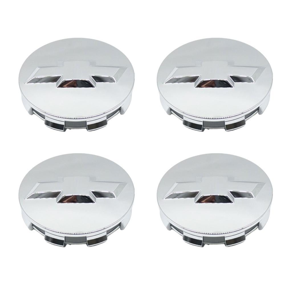 4Pcs 2007-2021 Silverado Suburban Tahoe Plastic Wheel Center Caps Gloss Silver Chevrolet 