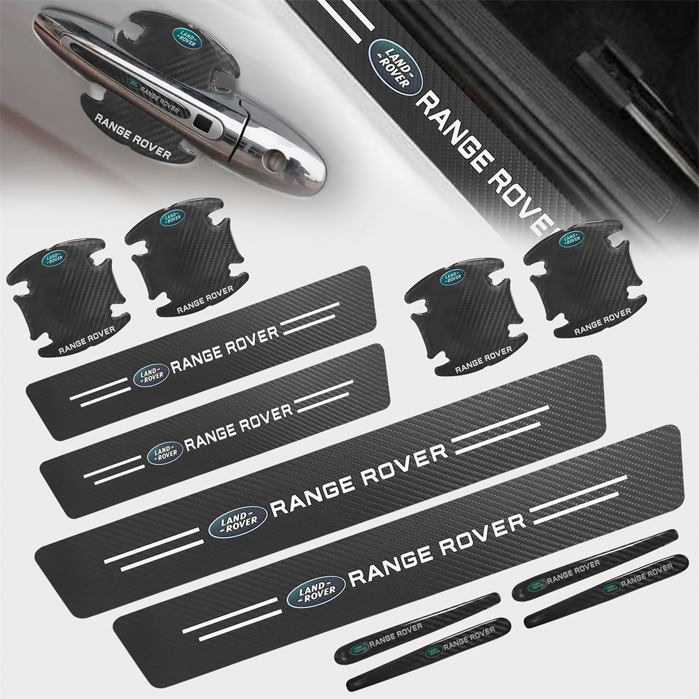 12PCS RANGE ROVER Car Door Sill Scuff Cover Sticker Handle Bowl Protector Land Rover