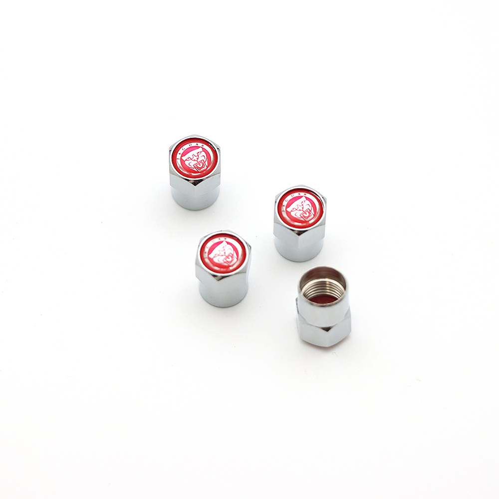 4Pcs 2010-2023 XJ XJR F-Type XF XE F-PACE I-PACE Wheel Center Caps 58mm Red Chrome Set Jaguar Rim Hub Center Cap