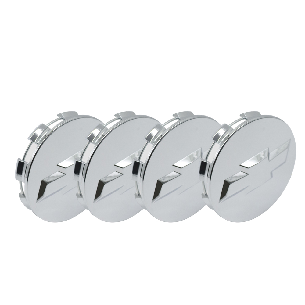 4Pcs 2007-2021 Silverado Suburban Tahoe Plastic Wheel Center Caps Gloss Silver Chevrolet 