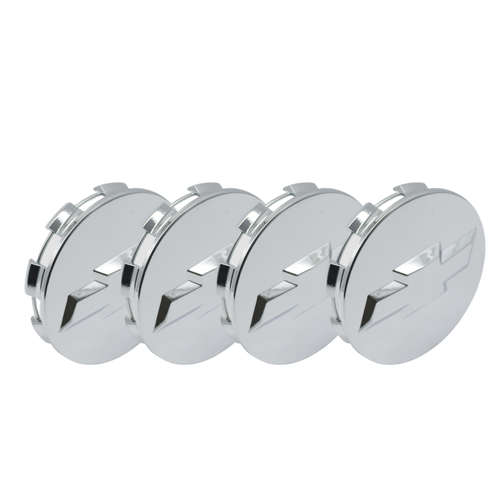 4Pcs 2007-2021 Silverado Suburban Tahoe Plastic Wheel Center Caps Gloss Silver Chevrolet 