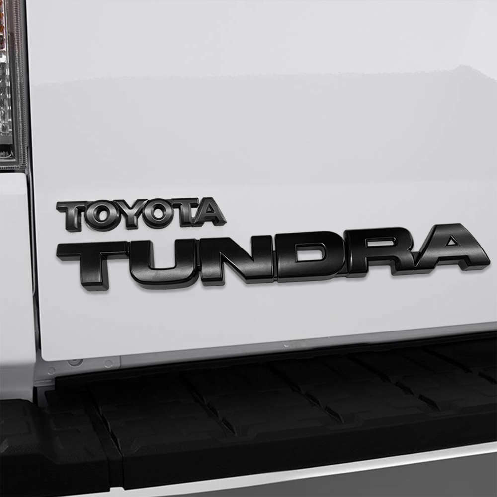 10pcs 2007-2013 Tundra Plastic 4X4 SR5 V8 5.7L Overlay Emblem Kits Matte Black Toyota