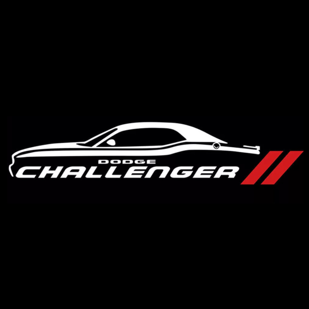 2pcs For 2008-2023 Challenger // Car LED Door Projector Puddle Lights HD Lamps White Red Dodge 