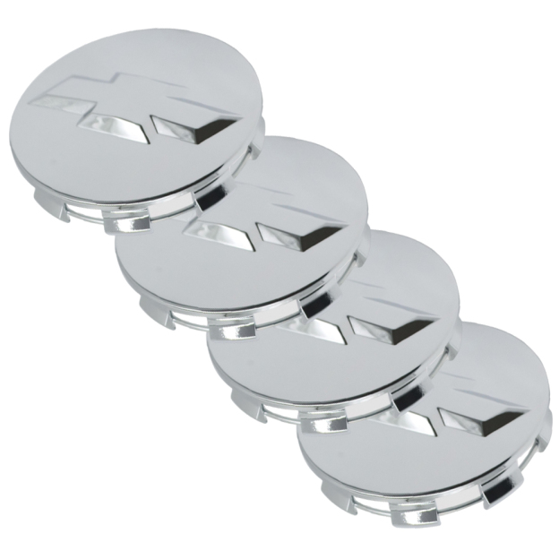 4Pcs 2007-2021 Silverado Suburban Tahoe Plastic Wheel Center Caps Gloss Silver Chevrolet 