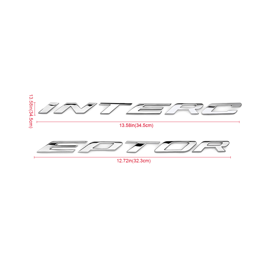 2014-2019 Explorer Interceptor Front Hood Letters ABS Chrome Ford 3D Raised Stickers Decals