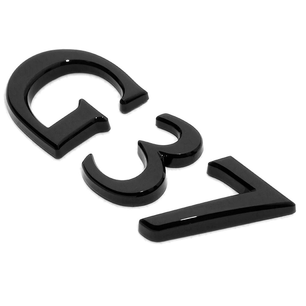 For 2008-2013 Infiniti G37 ABS Rear Liftgate Letter Nameplate Gloss Black Infiniti 84894-JL00A