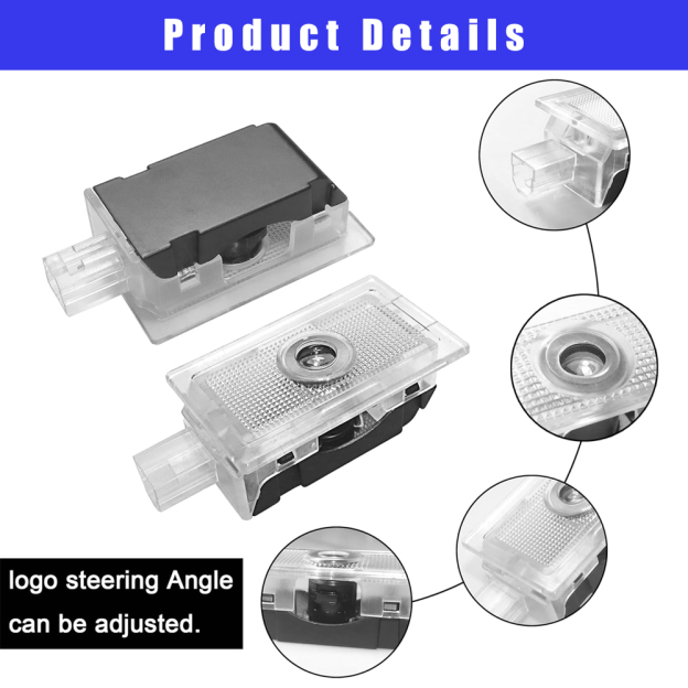 2pcs For 2006-2023 Charger SRT HD Car LED Door Courtesy Puddle projector Light White Dodge 