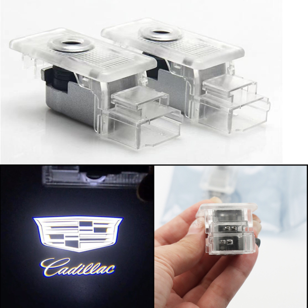 2pcs ATS SRX XT5 XTS LED Car Door Step Courtesy Shadow Light Cadillac