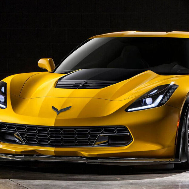 2pcs 2014-2019 C7 Corvette Plastic Front Hood Rear Crossed Flags Badge Matte Chevrolet 23168616 23168615