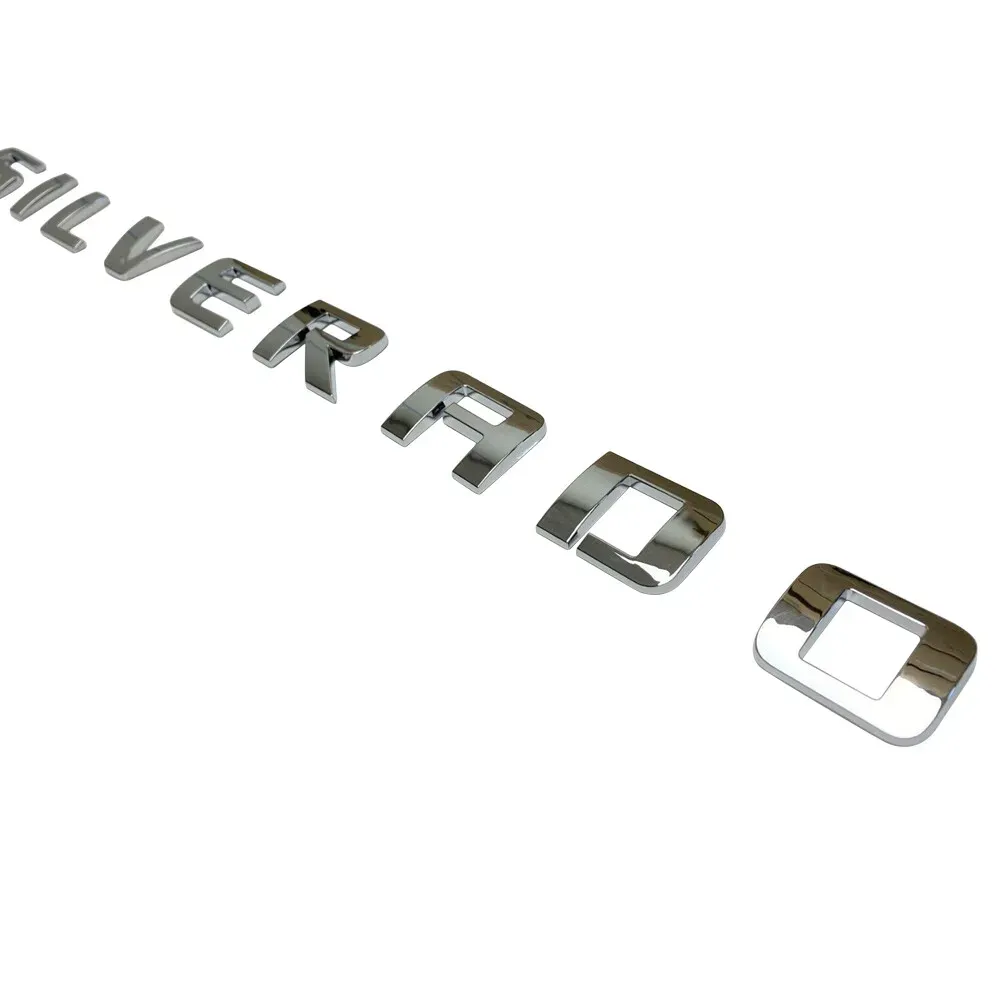 1pcs 2007-2018 Silverado 1500 2500 Plastic Door Side Tailgate Letters Chrome Chevrolet
