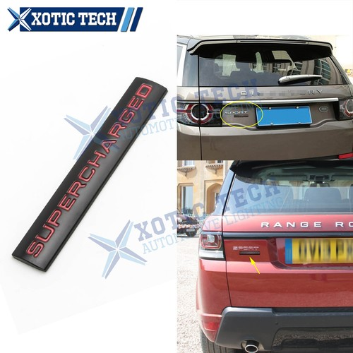 1Pcs Land Rover SUPERCHARGED Rear Tailgate Liftgate Letter Badge Metal Black White