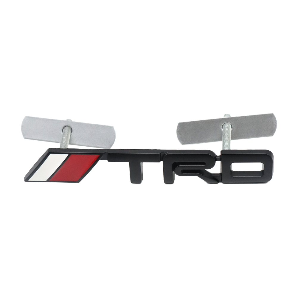 1PC TRD Front Grille Emblem Metal Black Toyota