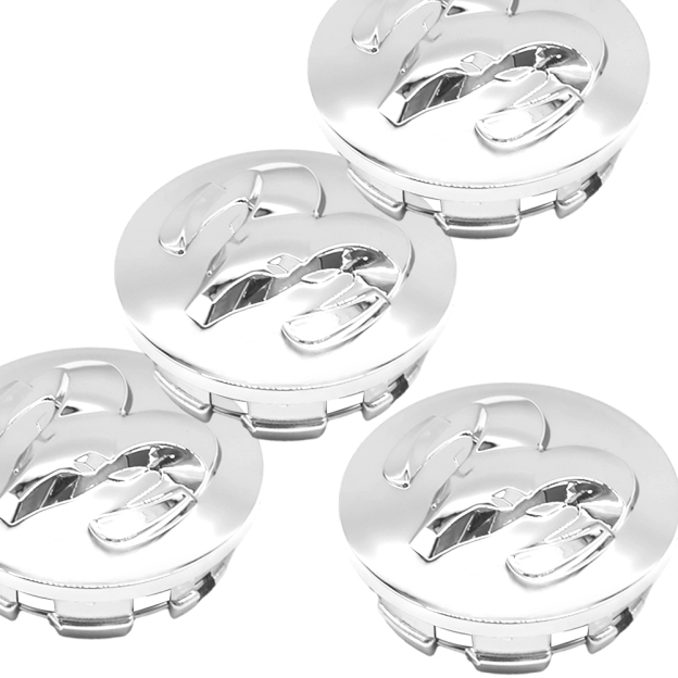 63MM Dodge RAM 1500 2013-2019 Wheel Center Caps Rim Center Hub Cover Chrome Silver 4PCS SET 