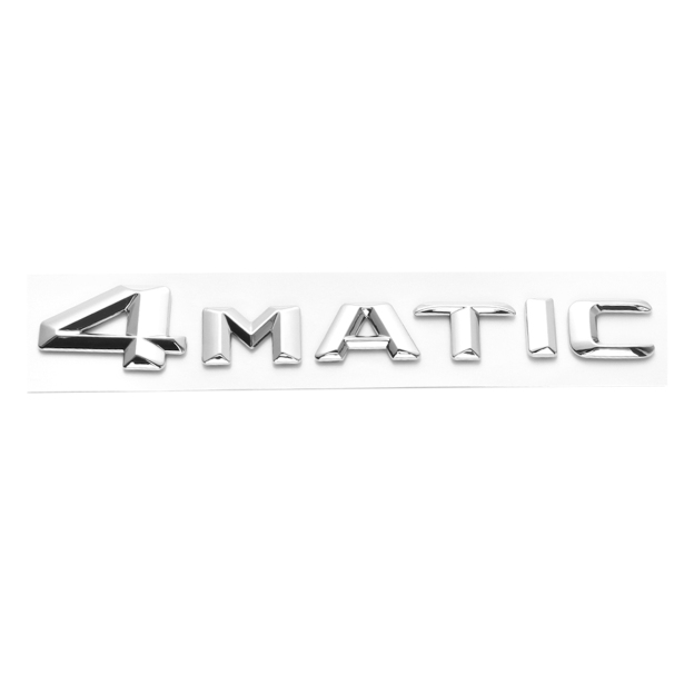 Mercedes Benz A B C E S 2014-2024  4 MATIC Rear  Tailgate Trunk Lid Letters Badge Emblem Chrome Silver