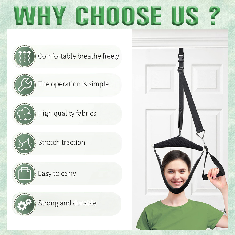 Neck Traction Stretcher Cervical Head Brace Pain Relief Device Home Over Door US
