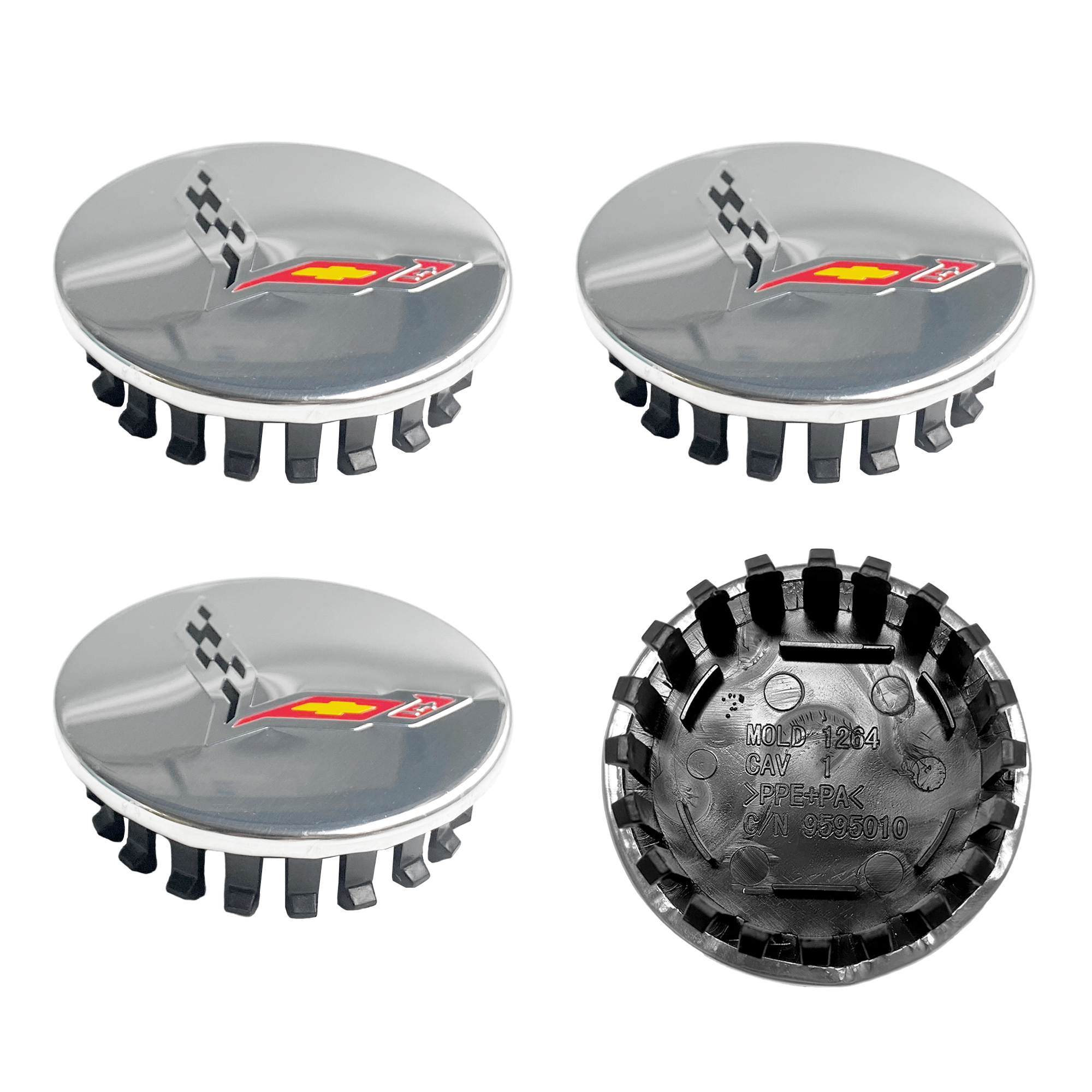 68mm Wheel Center Cap for Chevrolet Corvette C6 2005-2013 | Replaces OE# 9595010