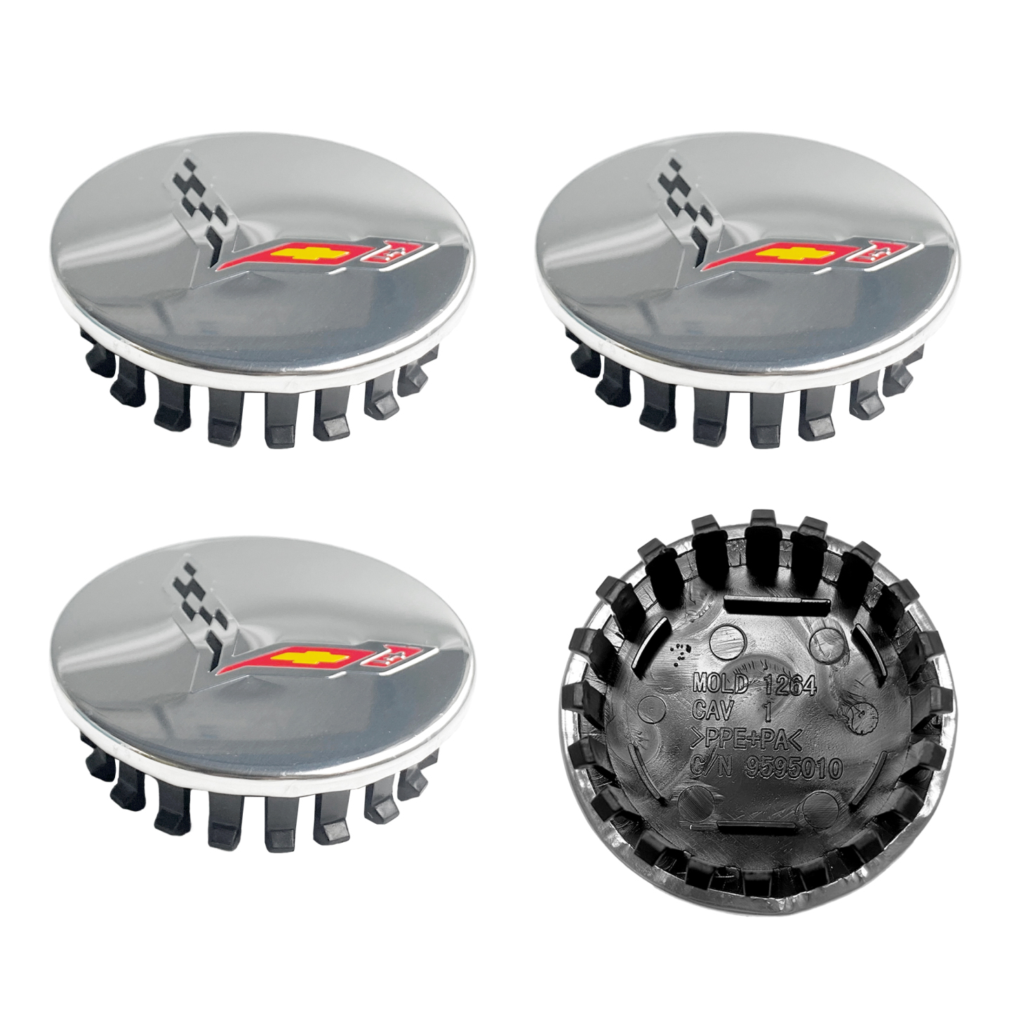 68mm Wheel Center Cap for Chevrolet Corvette C6 2005-2013 | Replaces OE# 9595010