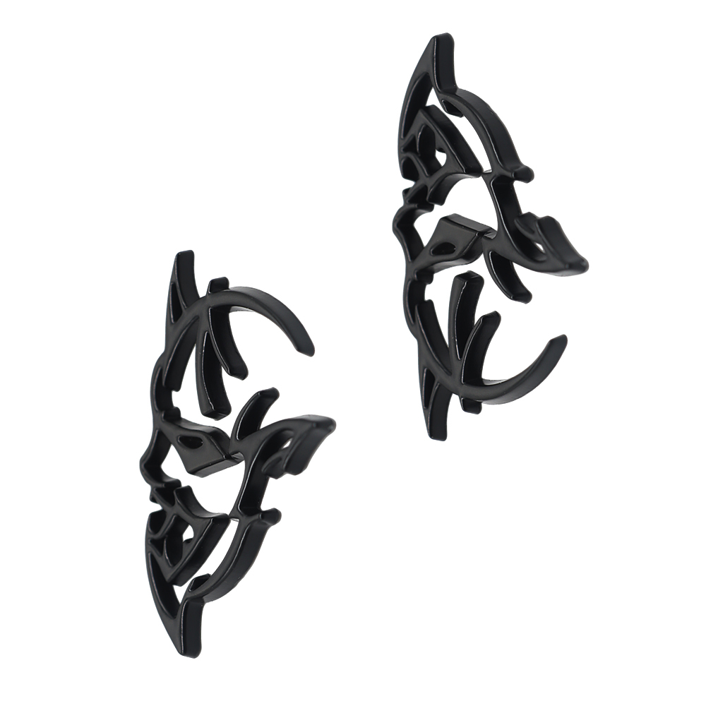 2Pcs SRT Charger Challenger Durango Metal Matte Black Dodge 6TA27SXHAA Hellcat Side Fender Devil Cat Badge