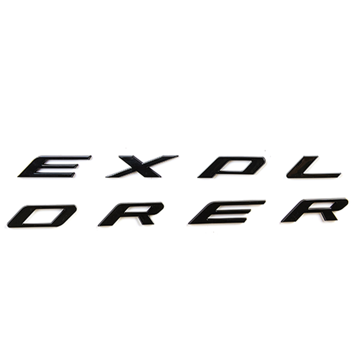 2011-2024 Explorer Front Hood Letters ABS Gloss Black Ford 3D Raised Stickers Decals