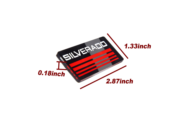 2pcs 1988-1998 Silverado Acrylic Cab Roof Side Pillar Plate Badge Red Chevrolet