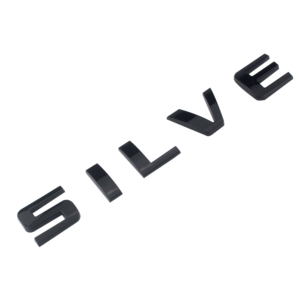 1pcs 2007-2018 Silverado 1500 2500 Plastic Door Side Tailgate Letters Gloss Black Chevrolet