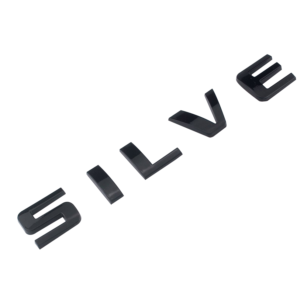 1pcs 2007-2018 Silverado 1500 2500 Plastic Door Side Tailgate Letters Gloss Black Chevrolet