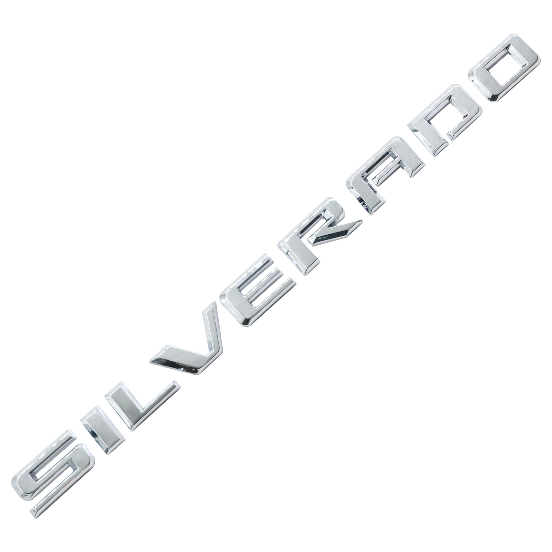 1pcs 2019-2025 Silverado 1500 2500 Plastic Door Fender Letters Chrome Chevrolet 23400409