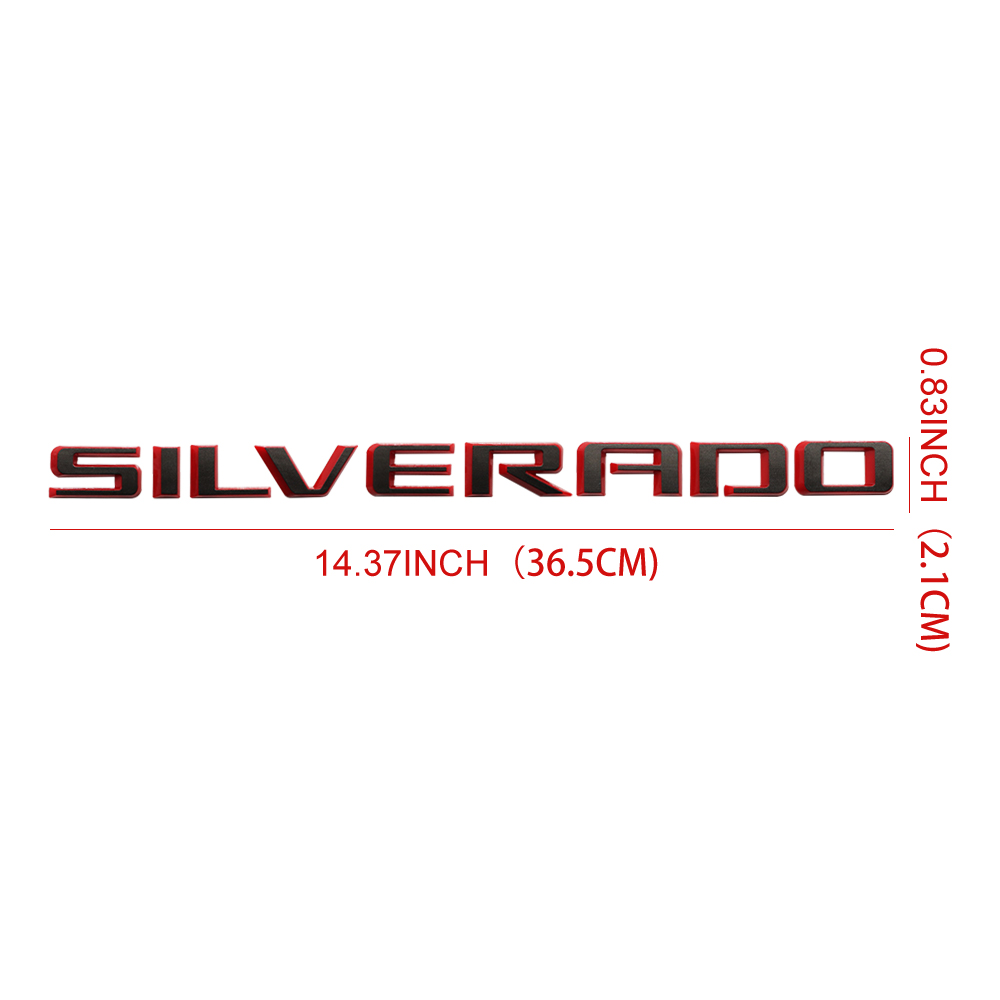 1pcs 2019-2025 Silverado 1500 2500 Plastic Tailgate Letters Black Red Chevrolet 23400409
