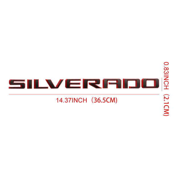 1pcs 2019-2025 Silverado 1500 2500 Plastic Tailgate Letters Black Red Chevrolet 23400409