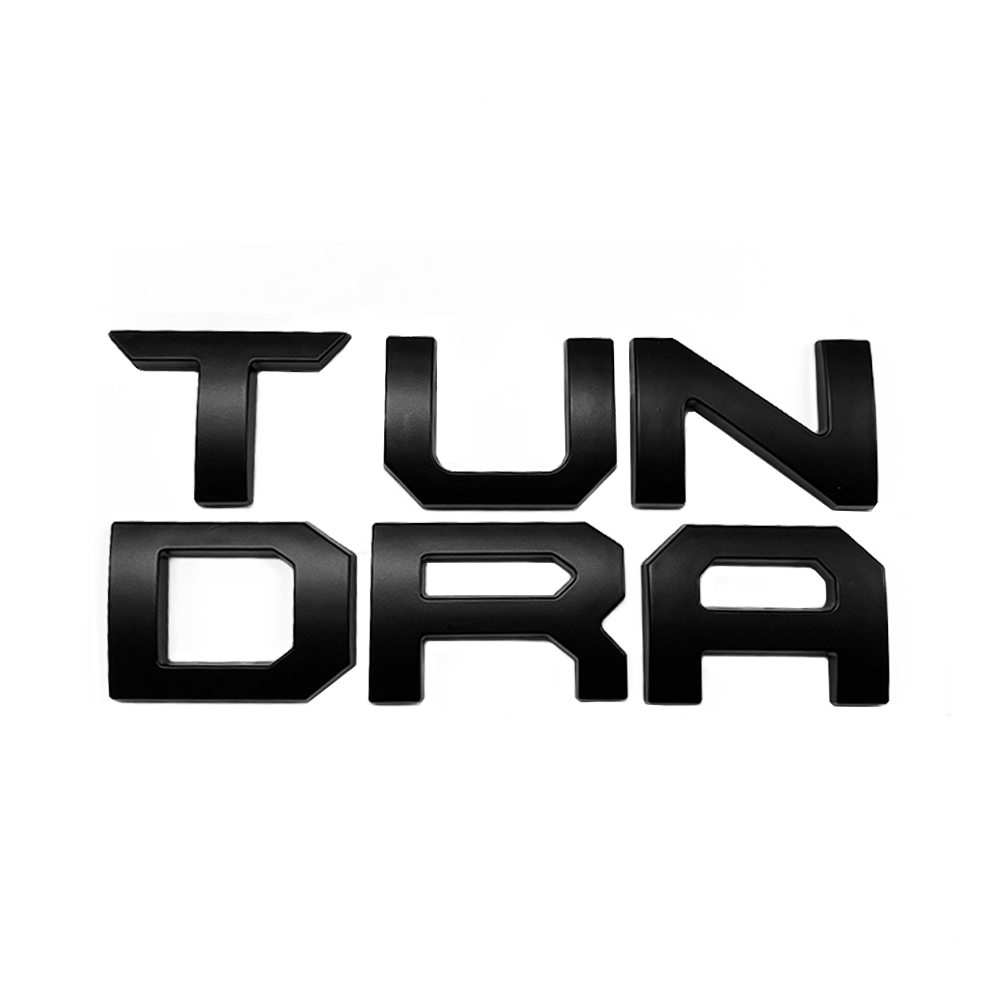 1Pc 2022-2026 Tundra ABS Plastic 3D Raised Front Grille Letters Matte Black Toyota