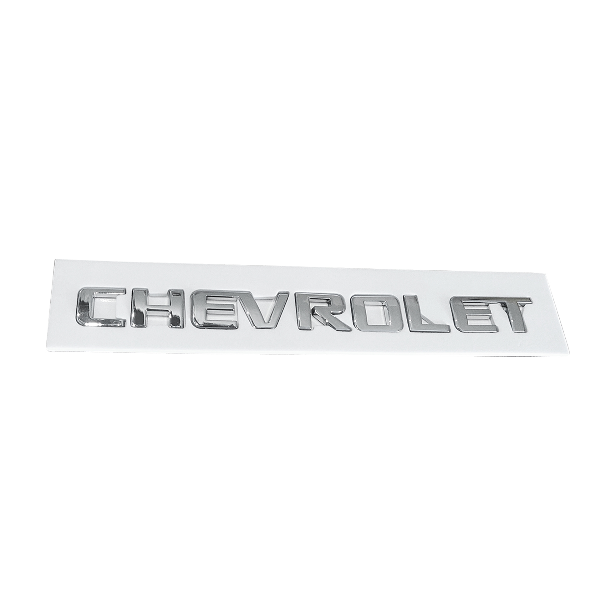1Pc Silverado Tahoe Suburban Plastic Rear Tailgate Letter Gloss Silver Chevrolet