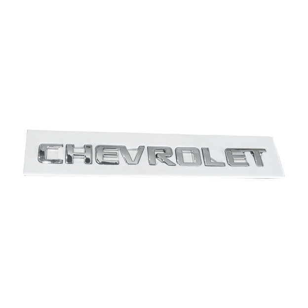 1Pc Silverado Tahoe Suburban Plastic Rear Tailgate Letter Gloss Silver Chevrolet