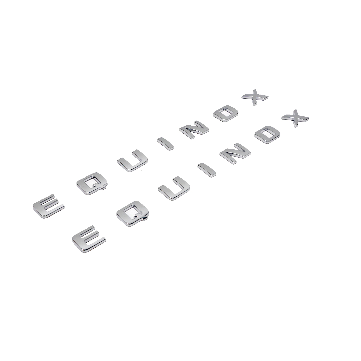 2PCS Equinox Plastic Front Left Right Door Letters Chrome Chevrolet 84569055 84121293