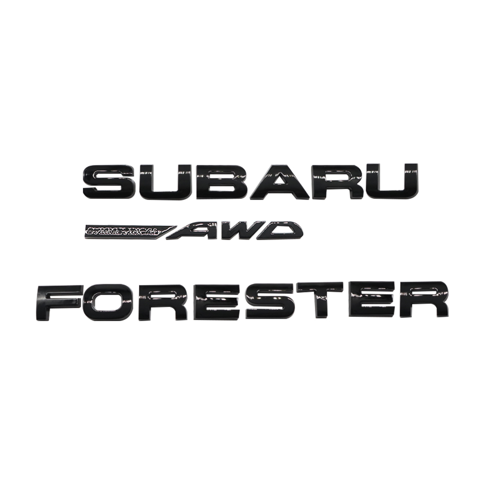 Forester Plastic Door Liftgate Trunk Letters Gloss Black Subaru 