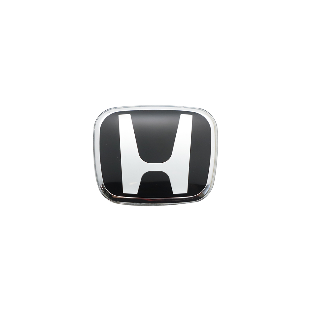 1Pc 2008-2016 Accord Civic Plastic H Steering Wheel Adhesive Badge Type B Black Honda 