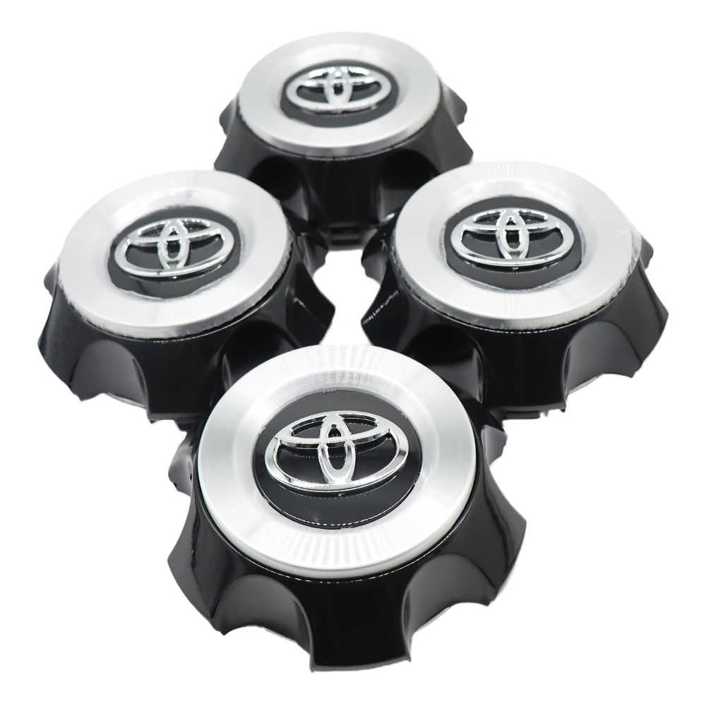 4Pcs 2014-2023 4Runner 2014 FJ Cruiser ABS Plastic Wheel Center Cap 4260B-35100 Black Silver Toyota