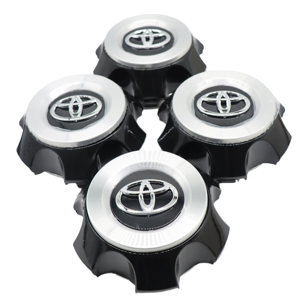 4Pcs 2014-2023 4Runner 2014 FJ Cruiser ABS Plastic Wheel Center Cap 4260B-35100 Black Silver Toyota