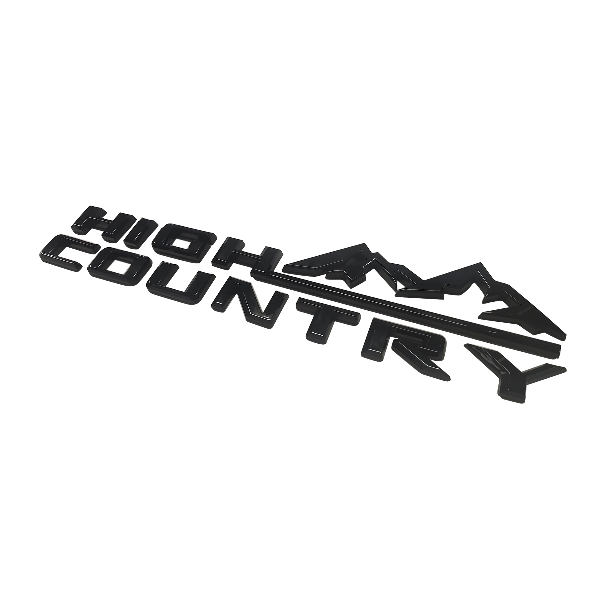 3PCS 2019-2023 Silverado Plastics High Country Fender Letter Gloss Black Chevrolet 
