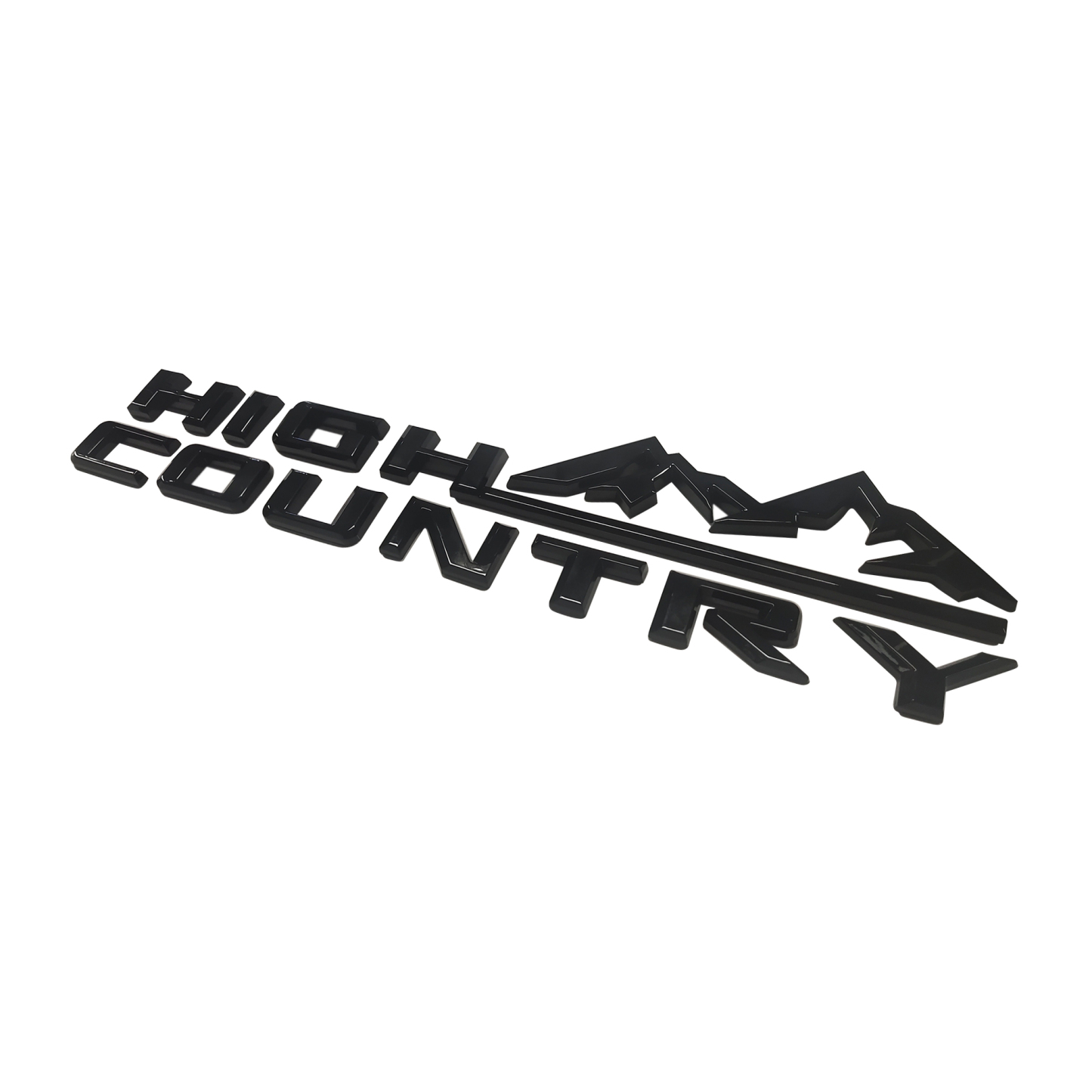 3PCS 2019-2023 Silverado Plastics High Country Fender Letter Gloss Black Chevrolet 