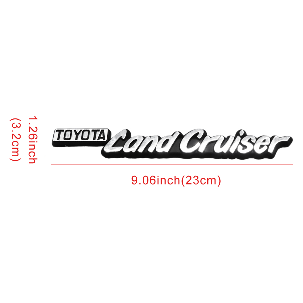 2pcs 1975-1980 Land Cruiser/Land Cruiser Van Front Fender Emblem Chrome Black Toyota