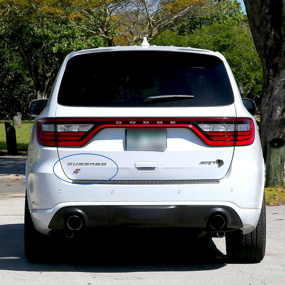 2018-2021 Durango 4 ABS Tailgate Letter Badge Set Gloss Chrome Red Dodge Decal Nameplate