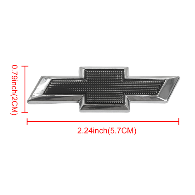 1PC Silverado Metal Steering Wheel Bowtie Badge Chrome Black Chevrolet AT-STVYOL65