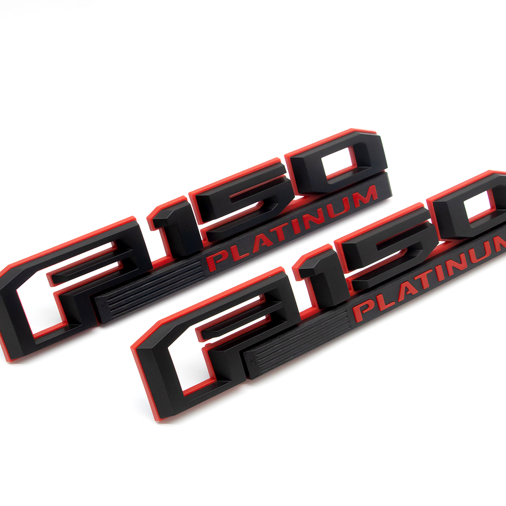 2pcs 2015-2020 For F150 Platinum Metal Side Fender Right Left Badge Nameplates Red Black Ford FL3Z-16720-C