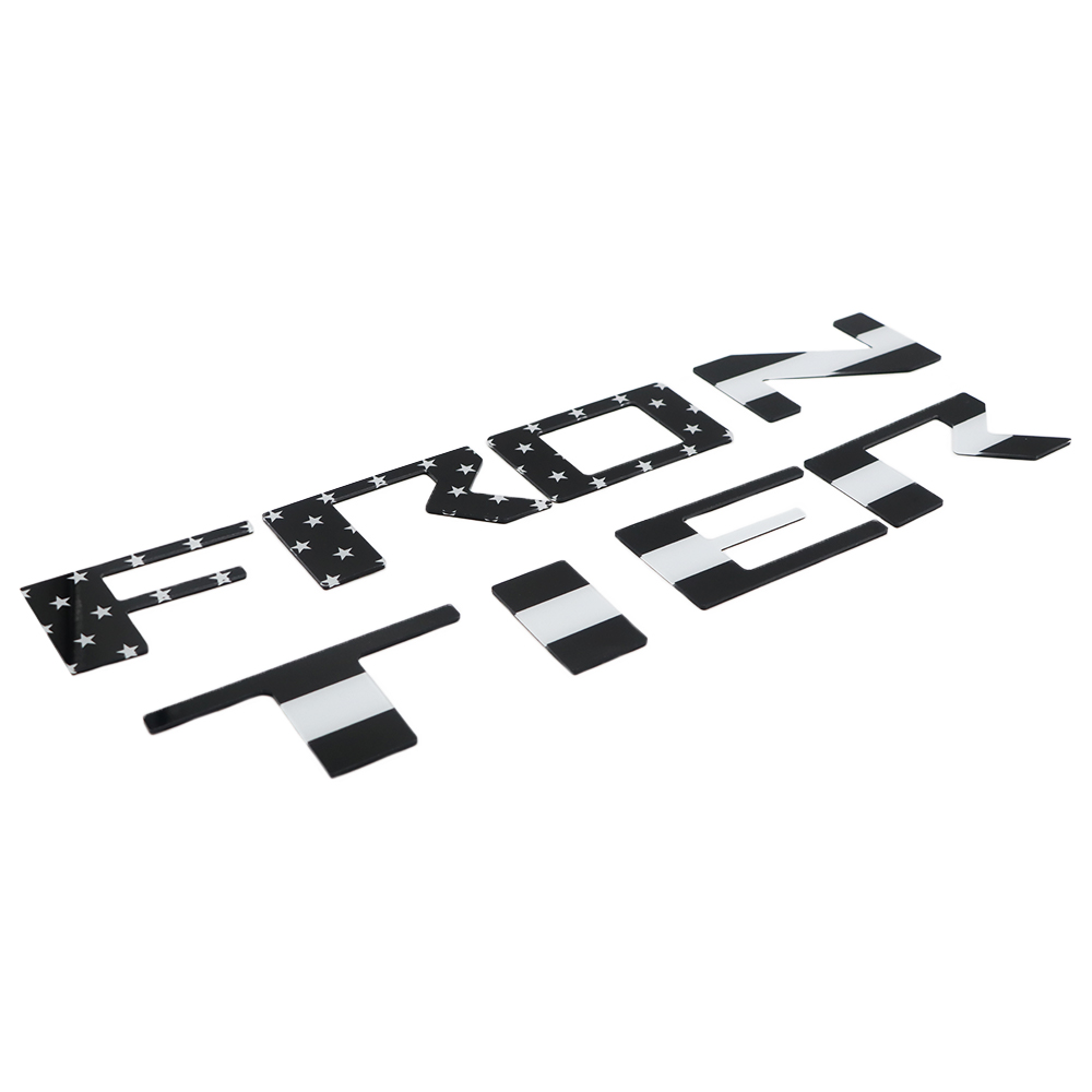 2022-2026 Frontier Acrylic Tailgate Insert Letters Black White USA Flag Nissan T99G8-9BU1B