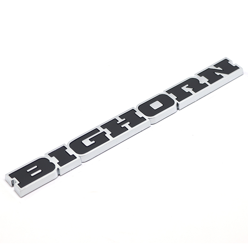 2019-2026 Ram 1500 ABS BIGHORN Tailgate Badge Black Chrome Dodge Rear Trunk Decal Nameplate