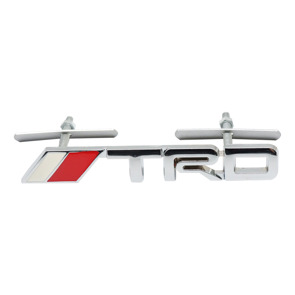 1PC TRD Front Grille Emblem Metal Chrome Toyota